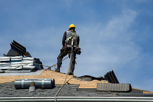 Professional Roofing technician working in Woodward, IA